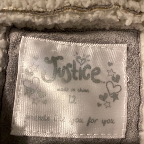Girls Justice Lightweight Sherpa Coat Jacket 12 - Picture 4 of 9